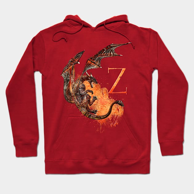 Drachen Buchstabe Z Hoodie by AndreaTiettje